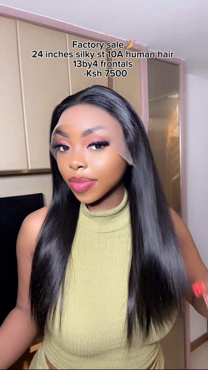 24 SILKY STRAIGHT 10A HUMAN HAIR 13BY4 FRONTALS