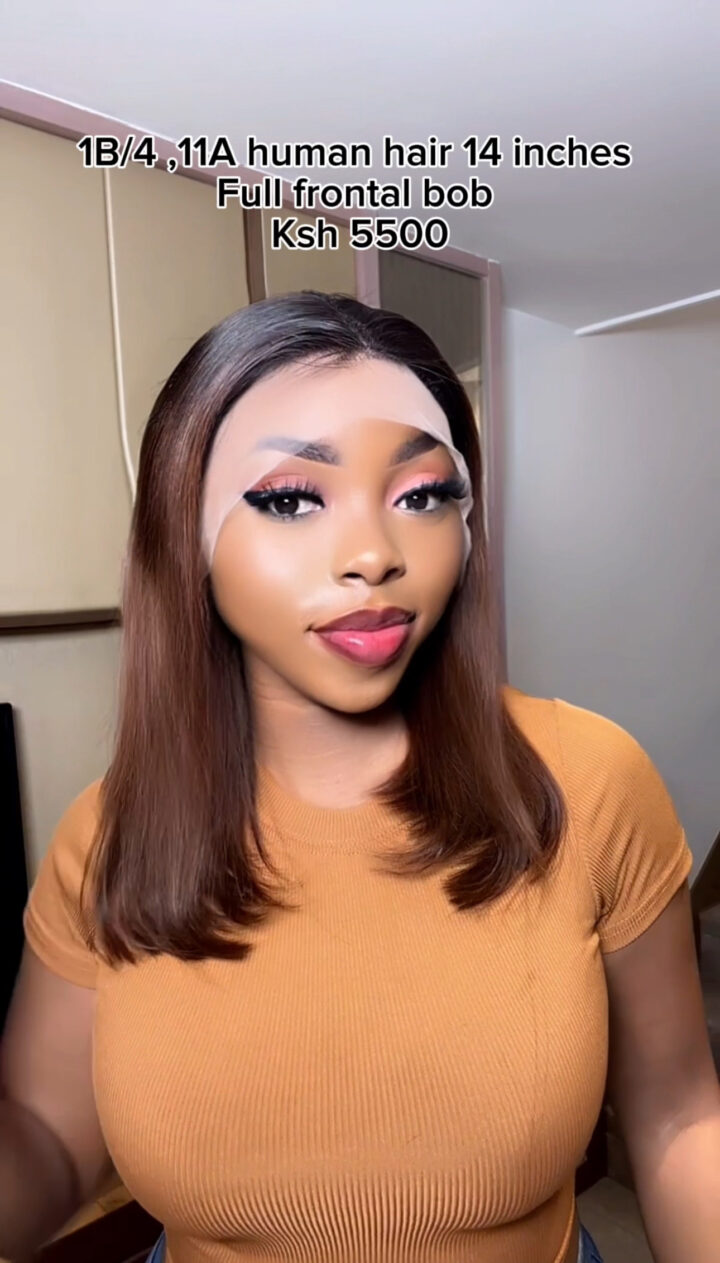 1B/4 14ICNHES FULL FRONTAL 11A HUMAN HAIR BOB